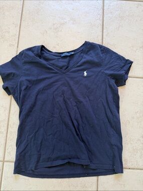 Polo by Ralph Lauren Navy V-Neck Short Sleeve Tee